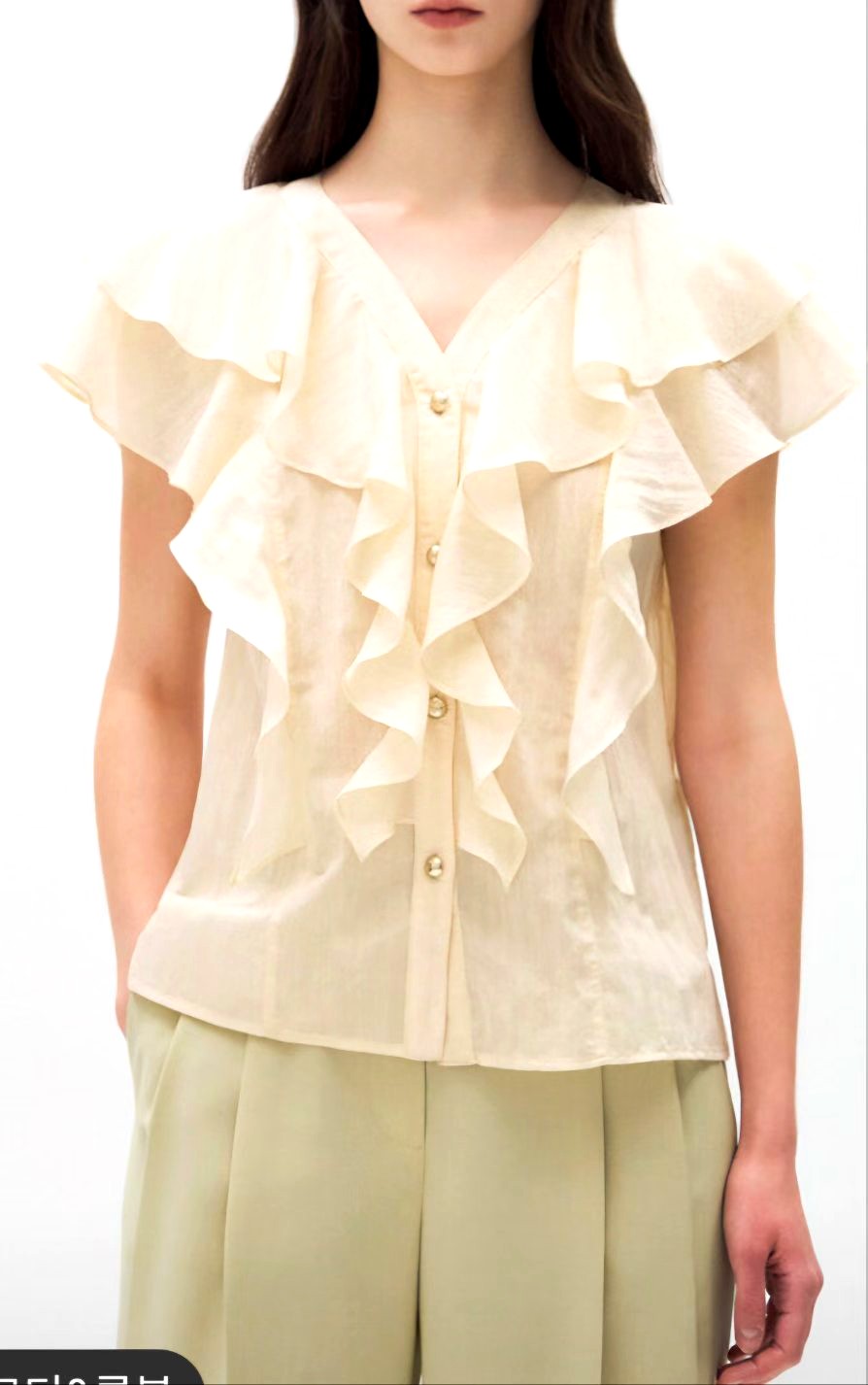 Elegant Ruffled Women's Top, Lightweight and Breathable