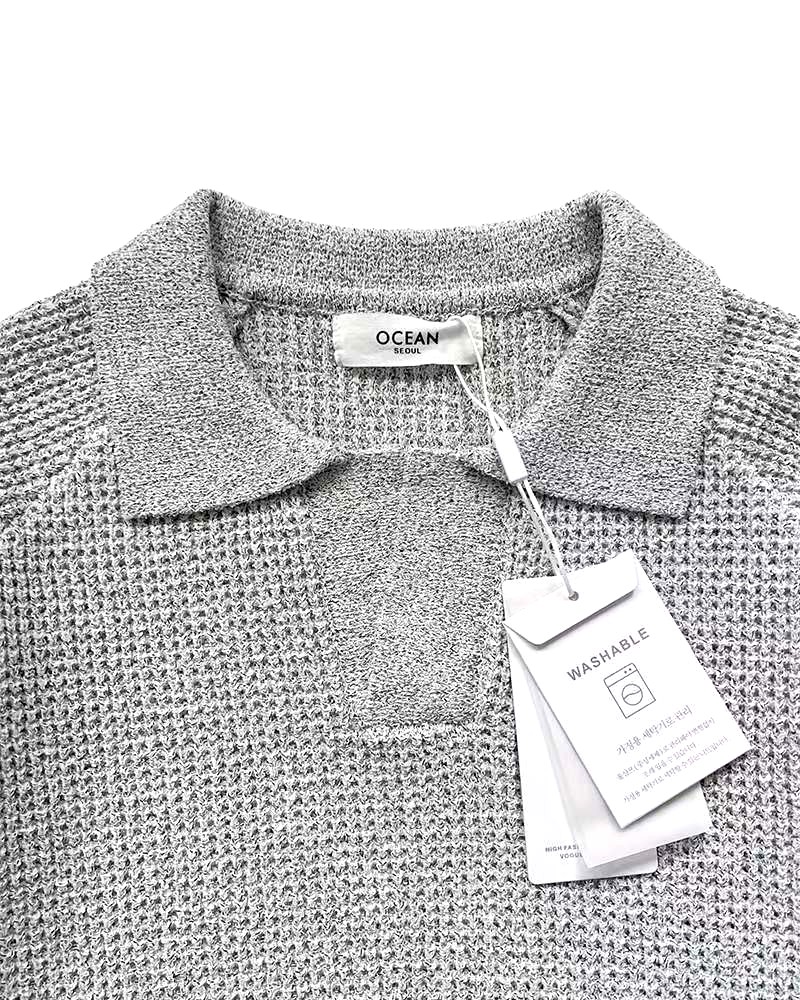 Stylish Men's Short Sleeve Knit Top, Comfortable and Breathable