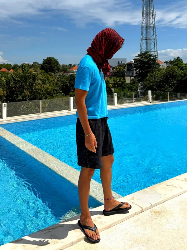 Fresh Blue Short Sleeve T-Shirt for Men, Comfortable and Breathable