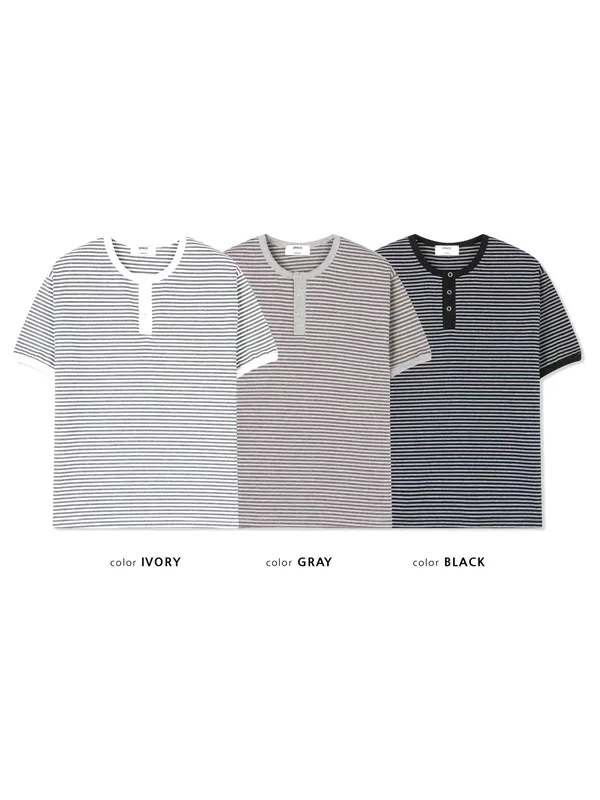 Men's Striped Short Sleeve Top - Cool and Comfortable for Summer Wear