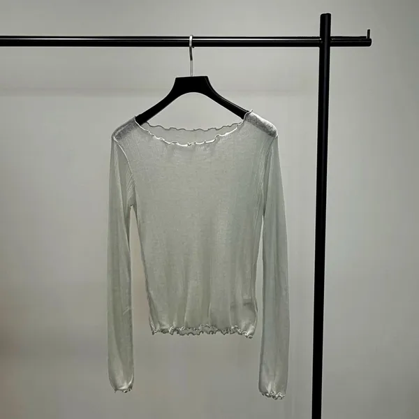 Elegant Lace Trim Long Sleeve Top, Lightweight and Breathable, Perfect for Pairing