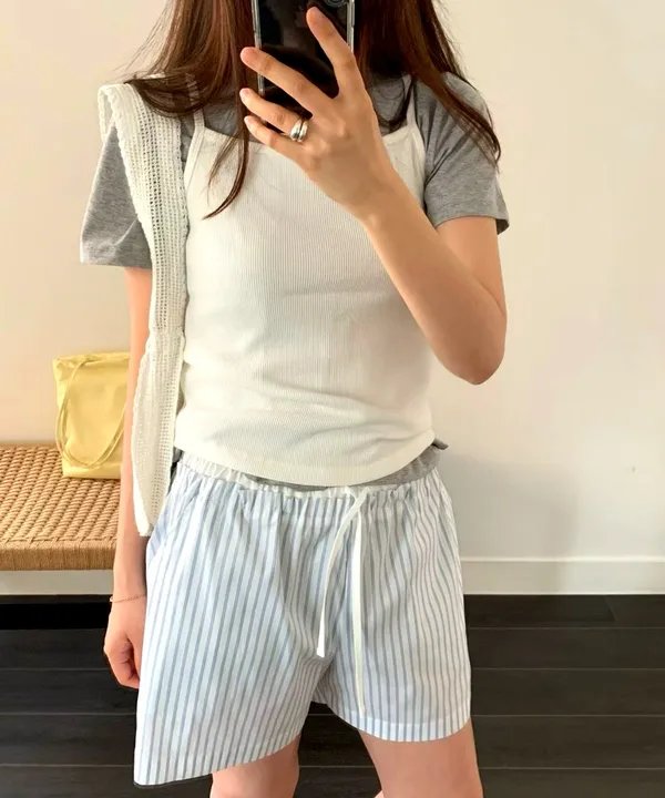 Fresh Striped Women's Pants - Comfortable and Breathable, a Summer Essential