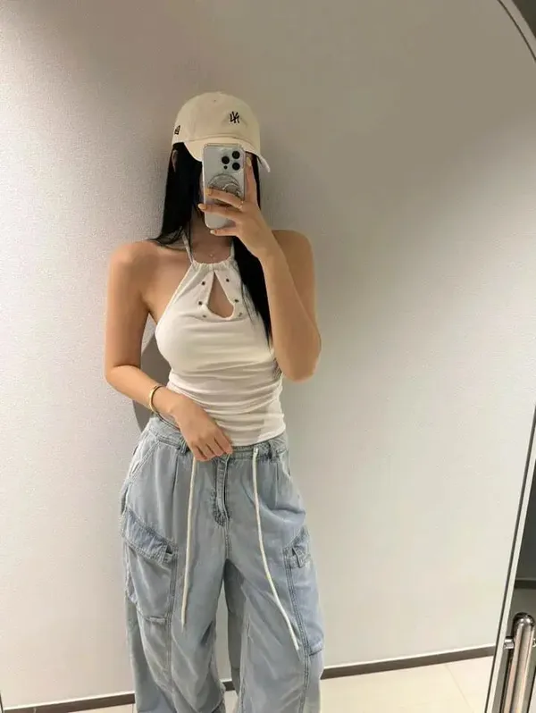 Stylish Off-Shoulder White Tank Top, A Summer Essential