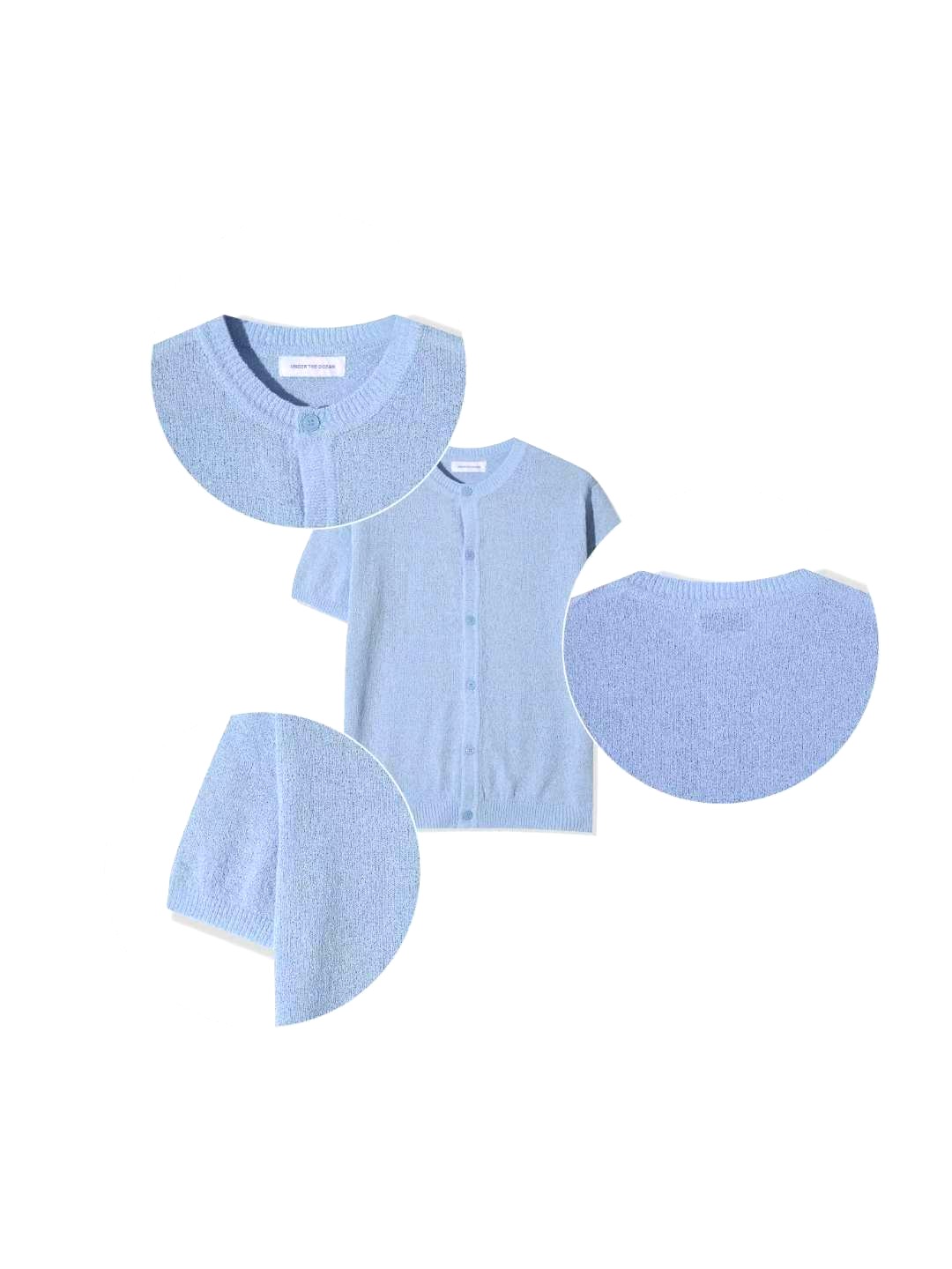 Fresh Blue Men's Cardigan, Comfortable and Breathable, Fashionable and Versatile