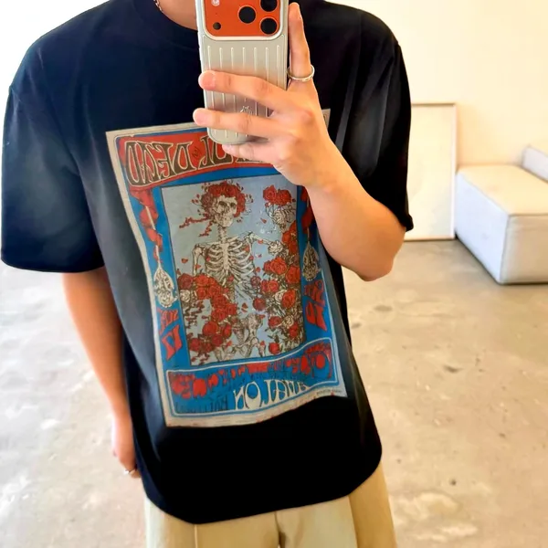 Vintage Style Skull Pattern Men's T-Shirt