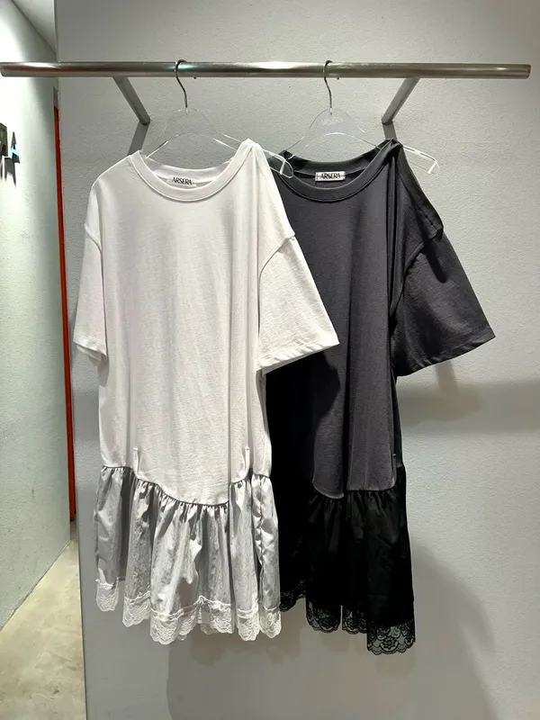 Stylish Lace Trim Women's Dress - Comfortable and Casual