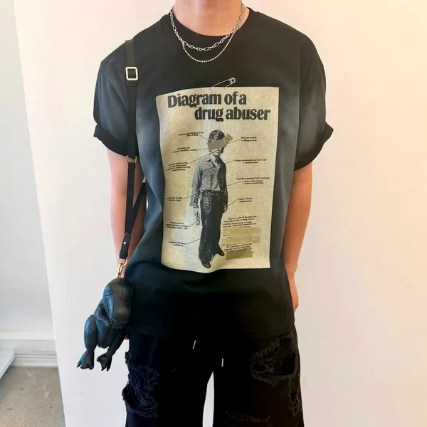 Unique Printed Short Sleeve T-Shirt, Street Style, Comfortable and Casual