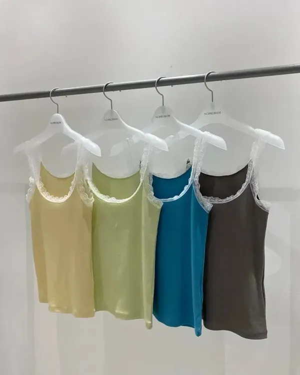 Fresh Lace Trim Camisole, Comfortable and Breathable, A Summer Essential