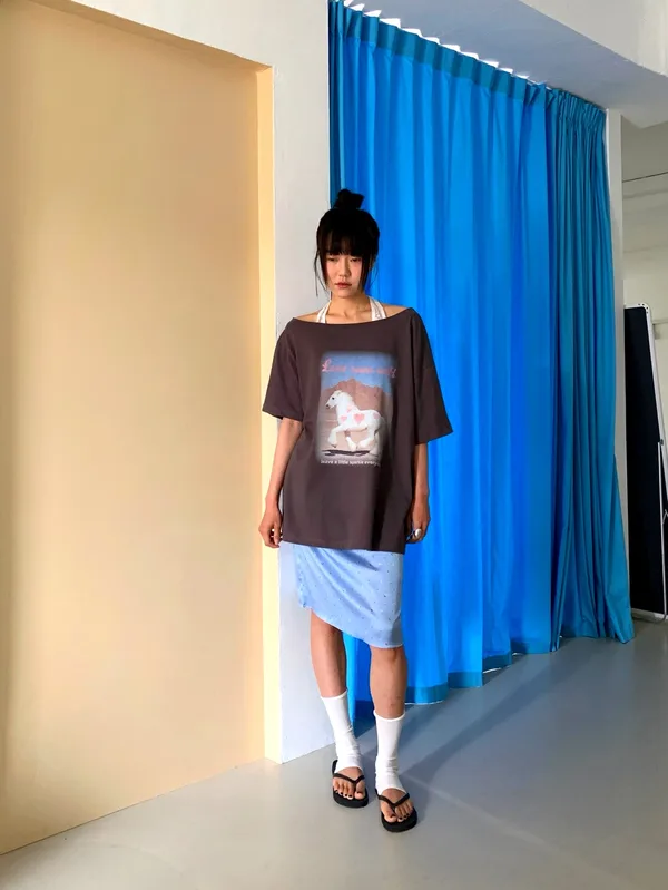 Trendy Loose Fit Printed T-Shirt for a Comfortable Casual Look