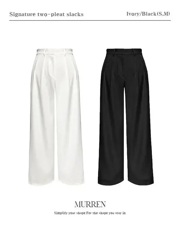 Classic Pleated Wide-Leg Pants - Elegant and Stylish for Any Occasion